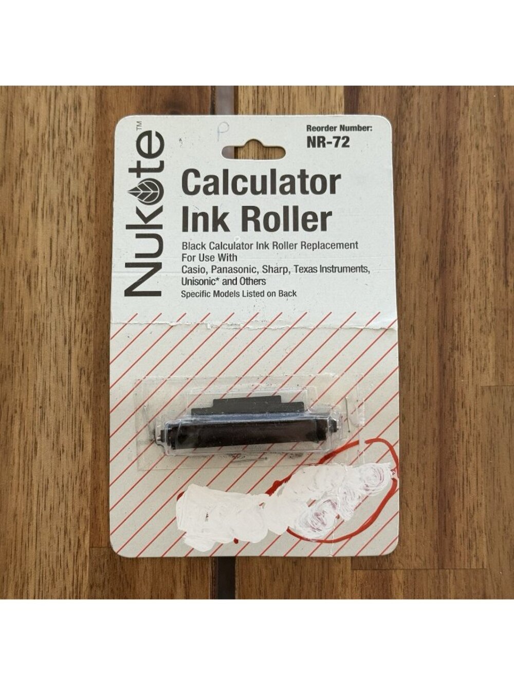 Nukote NR-72‎ Calculator Ink Roller Package Opened Casio Panasonic Sharp Texas